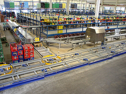 Leerkisten Sortieranlage